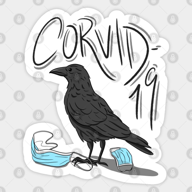 CORVID-19 Sticker by SleepyInPsych